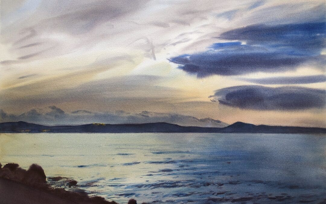 Plein Air, 5:15-6pm @Alki, 2.2.23, Thursday