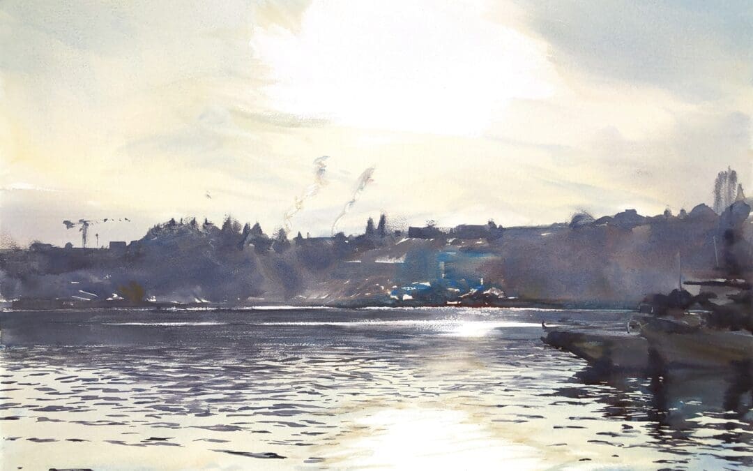 Plein Air, Lake Union from Westlake