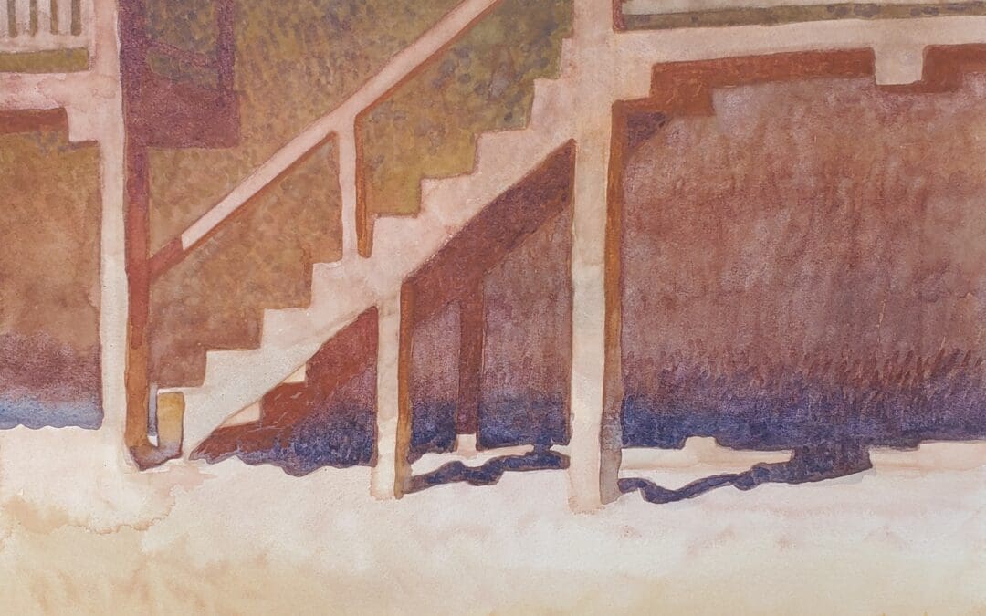 Adobe Stairs at Noon