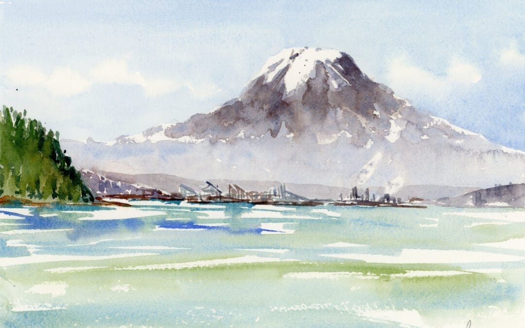 Tahoma over Port of Tacoma
