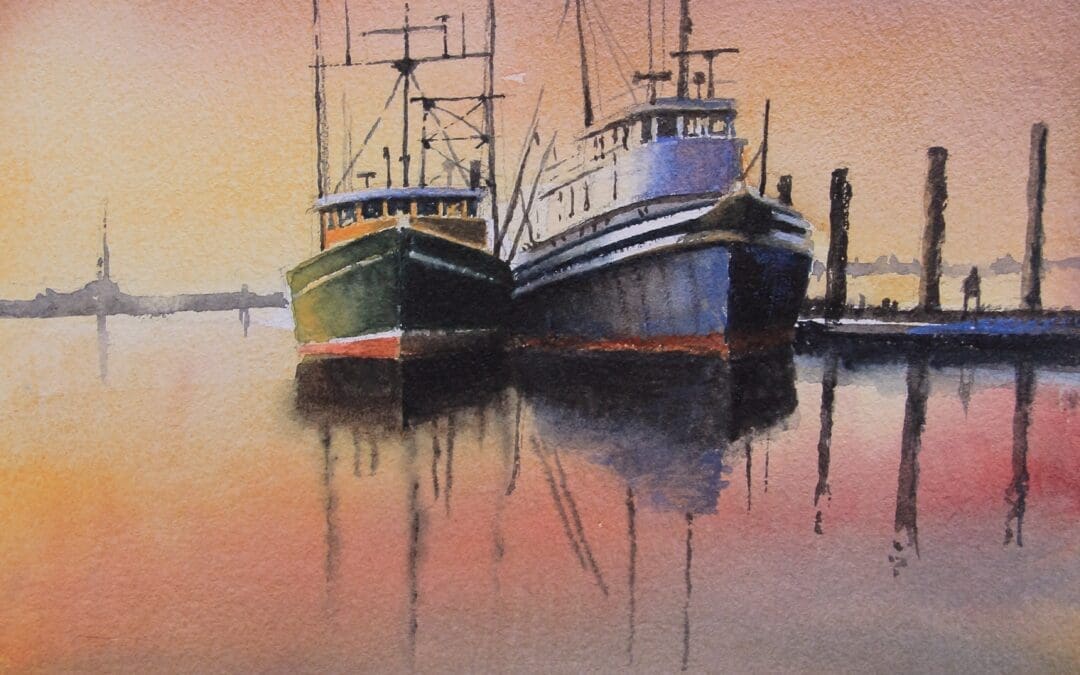 Boats in Evening Glow