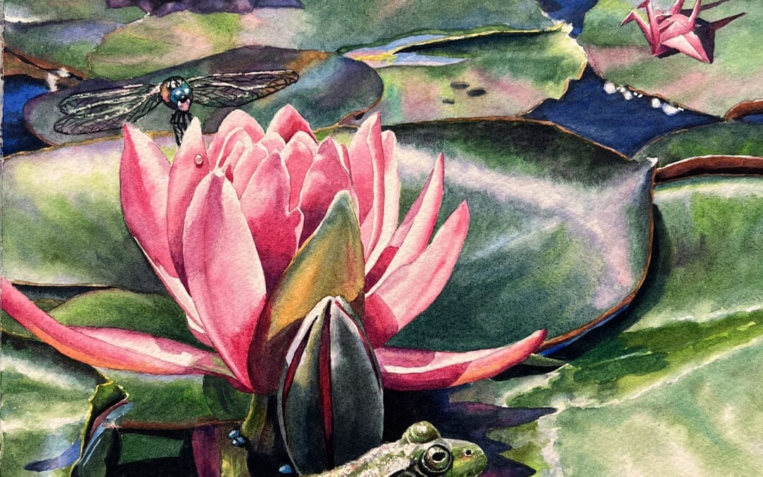 A Dragon Fly,Frog & Imposter