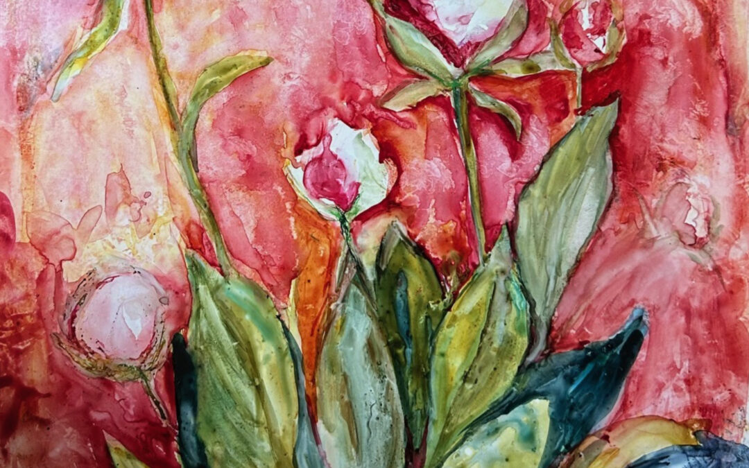Peonies in the Red