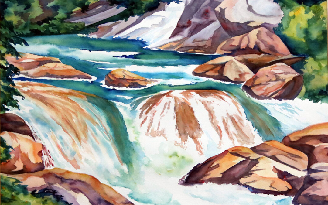 over the rocks